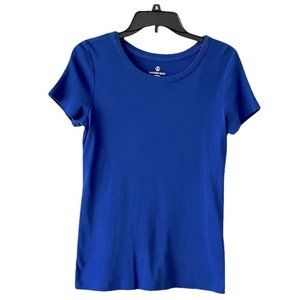 Lands’ End Shaped Tee Shirt Royal Blue Size Small